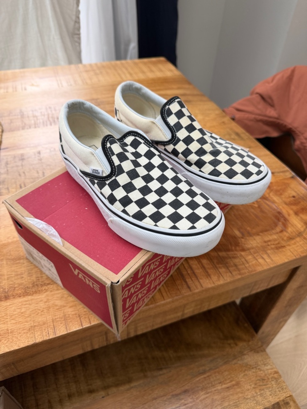 Vans Checkerboard Slip-On Sneakers - Black & White